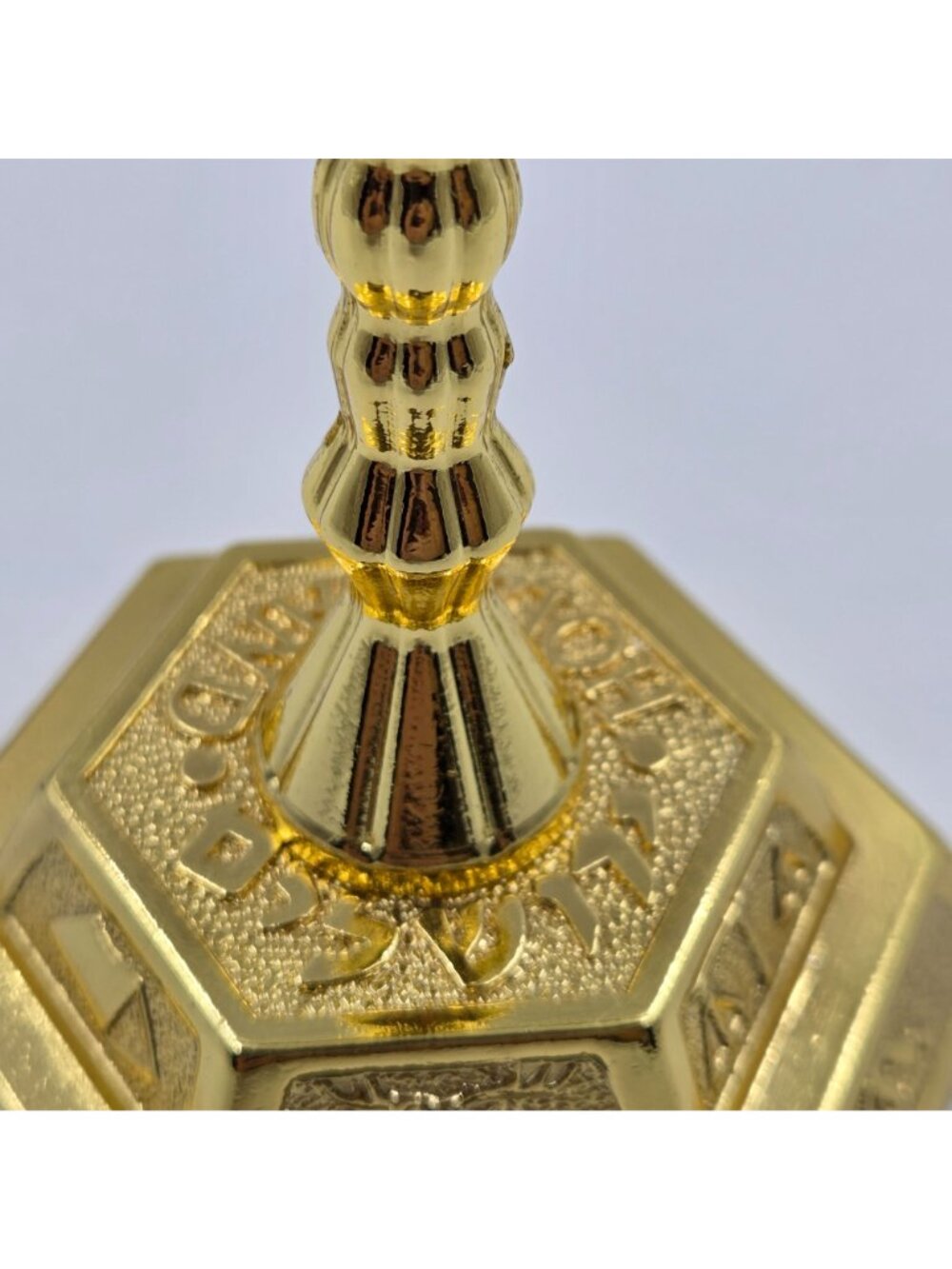 7 Taper Holy Land Symbols of the 12 Tribes of Israel Menorah Hexagonal Base - Picture 8 of 16